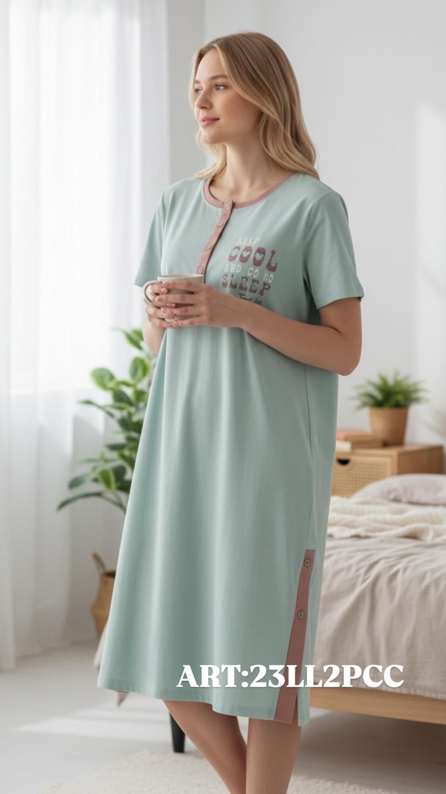 Camicia da notte Twinset con bottoni