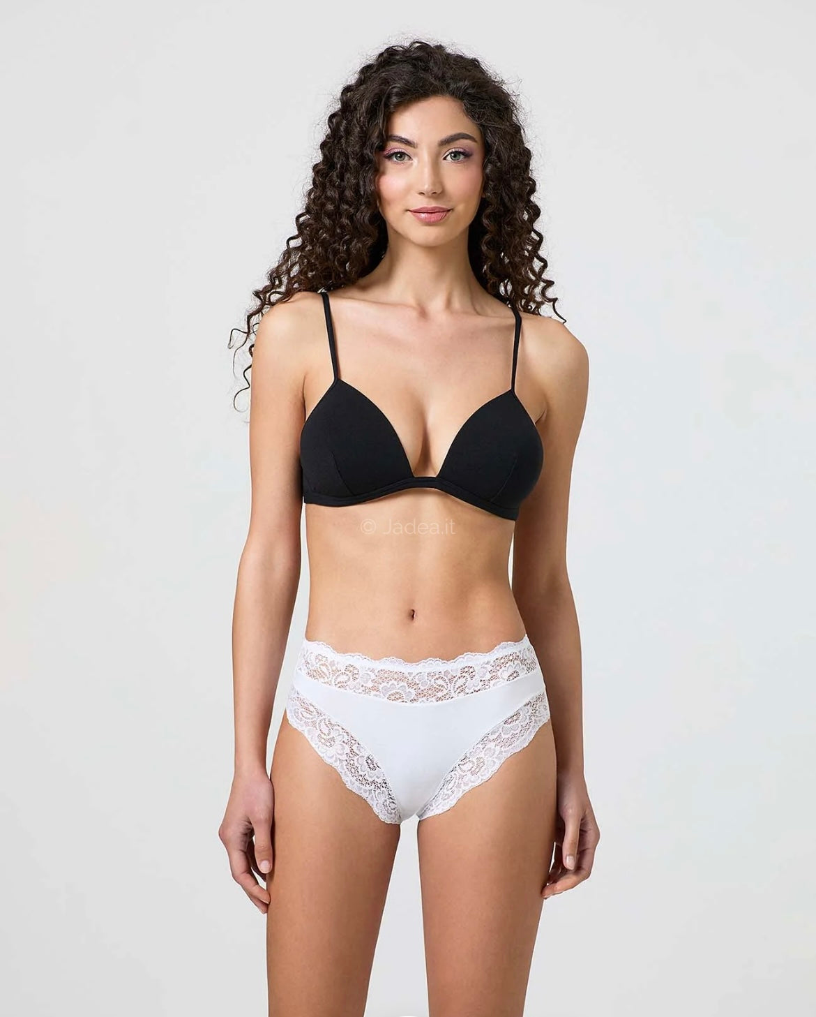 3 Slip Jadea in cotone e pizzo