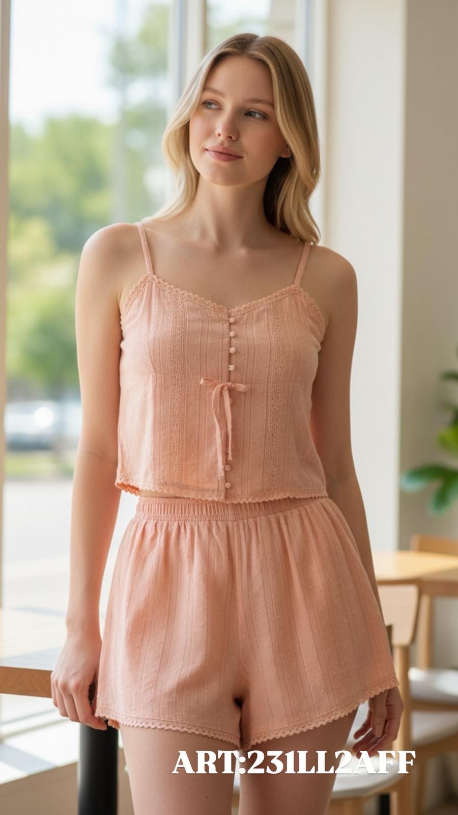 Pigiama Twinset con bottoncini