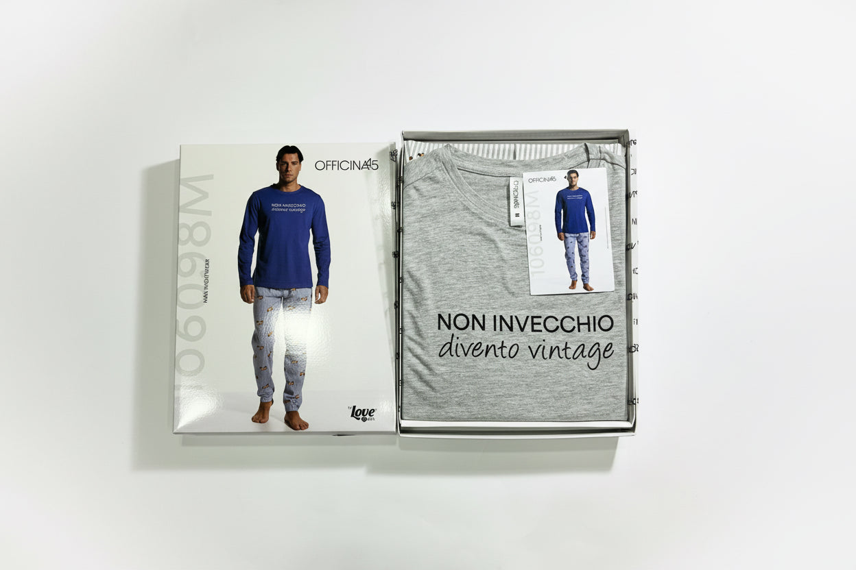 Pigiama uomo Love and Bra con scritta